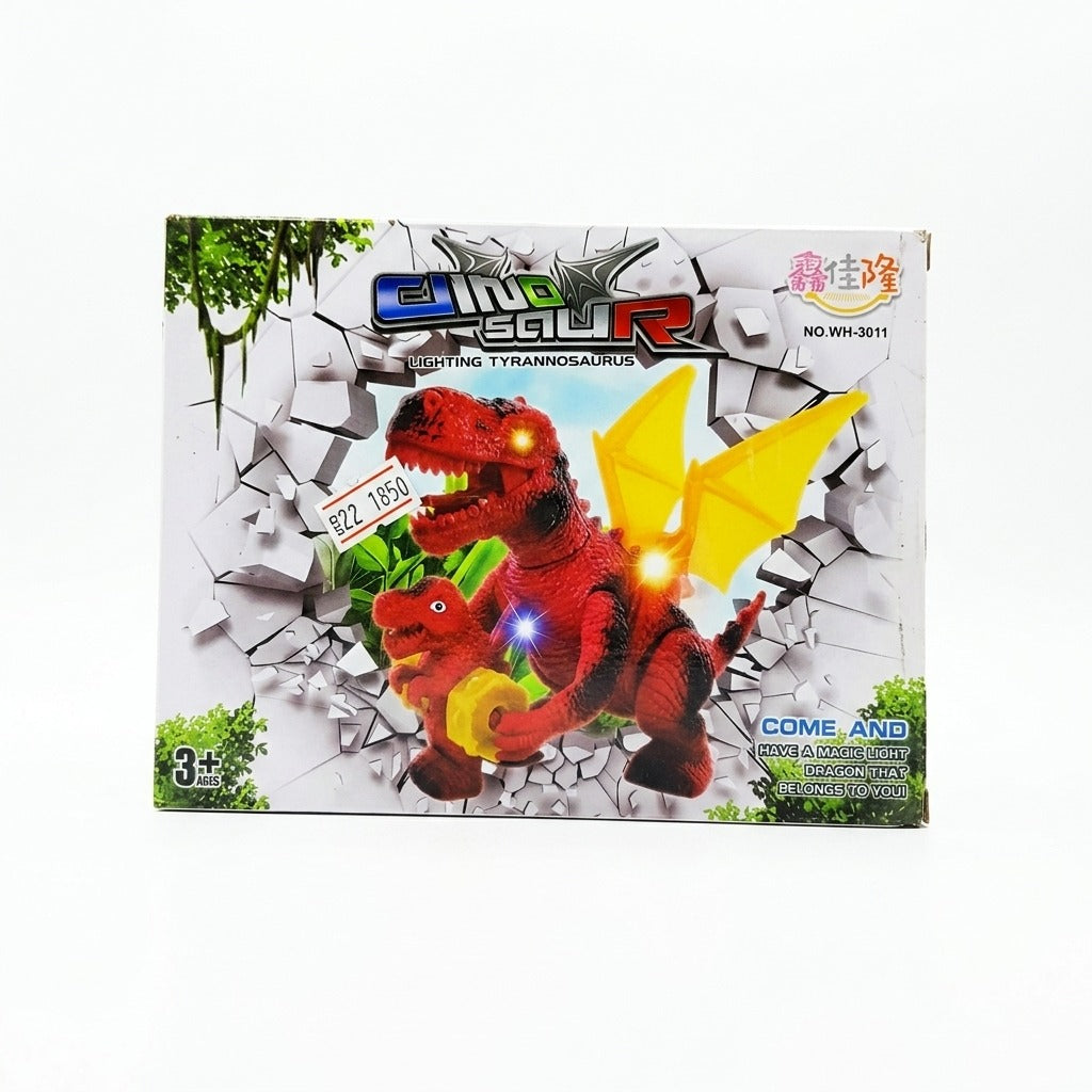 Interactive Lighting Tyrannosaurus Dinosaur Toy with Wings & Baby Dino (Ages 3+)