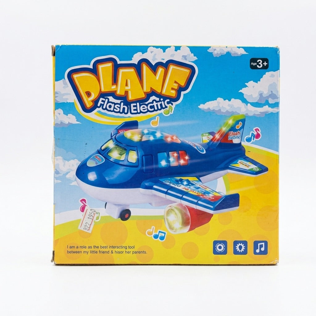 Interactive Flash Electric Airplane Toy with Lights & Sound (Ages 3+)