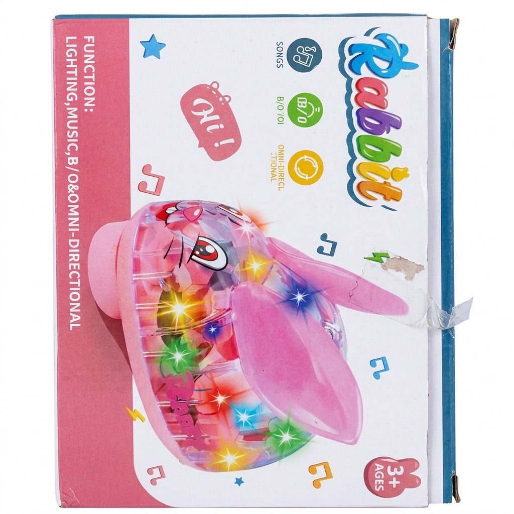 Electric Musical Light-Up Rabbit Toy for Toddlers | Omni-Directional Moving Toy