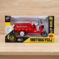 1:10 Scale Diecast Alloy Cargo Tricycle Toy | Red Motorcycle Model