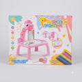 Kids LED Projection Painting Table Set | Educational Drawing Desk with Music
