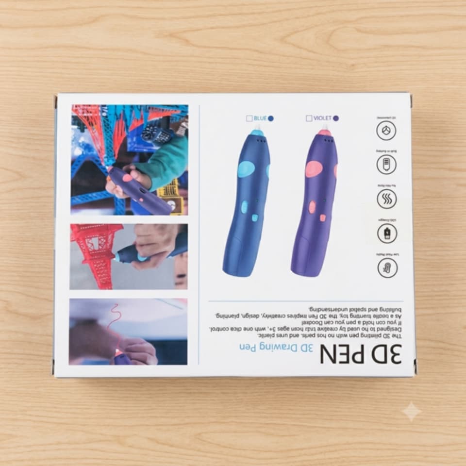 Low-Temp Kids 3D Printing Pen | Safe Rechargeable 3D Drawing Pen Set