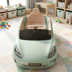 Premium Kids' Electric Ride-On Car – Sleek Mint Green Luxury Edition