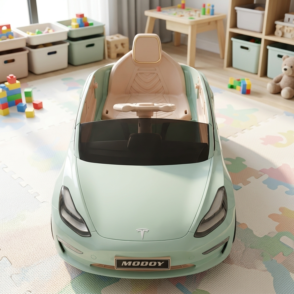 Premium Kids' Electric Ride-On Car – Sleek Mint Green Luxury Edition