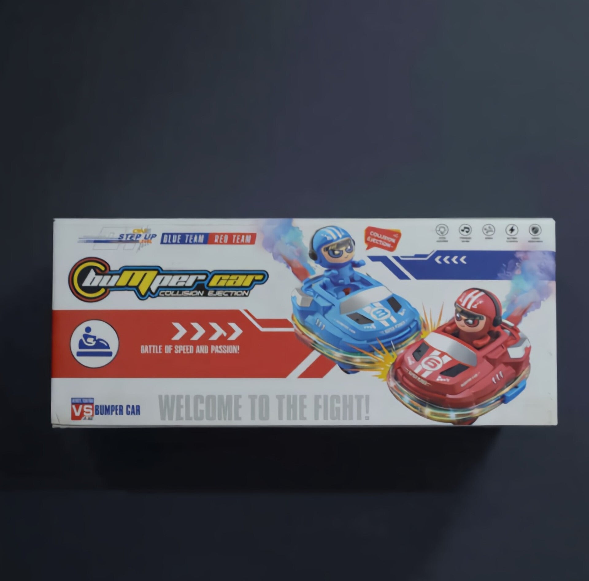 Interactive RC Bumper Car Set – 2-Pack Collision Ejection Remote Control Toy Cars (Red vs. Blue)