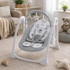 Mastela Deluxe Portable Baby Swing – Automatic Infant Rocker with Melodies and Compact Fold Frame