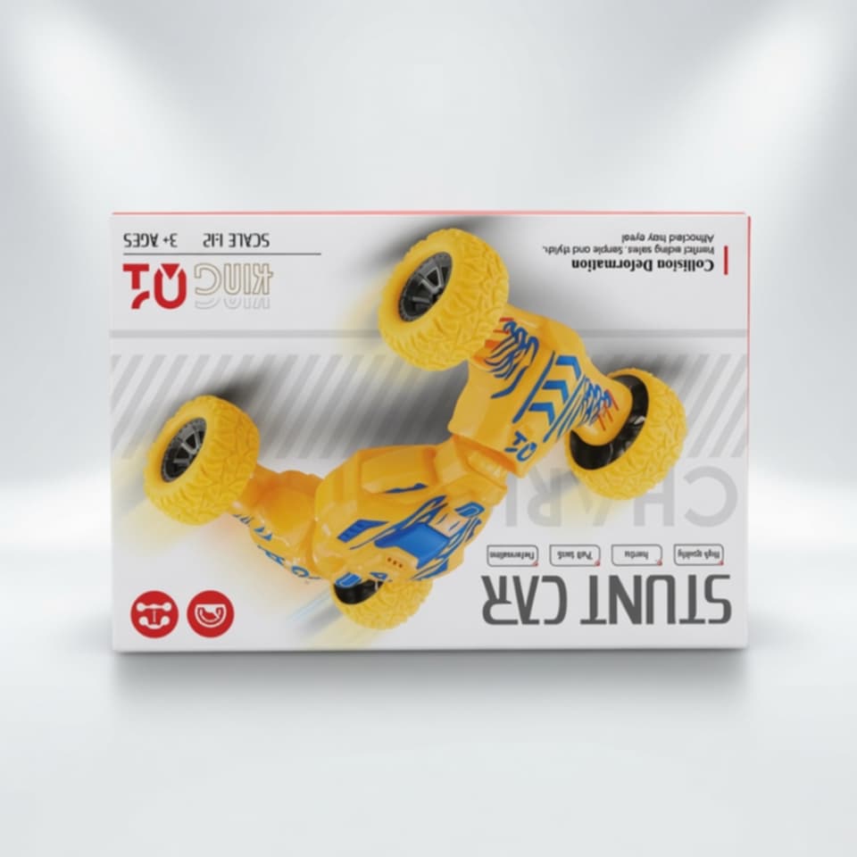 KING 01 Collision Deformation Stunt Car (1:12 Scale) | Friction Powered Toy Car for Kids