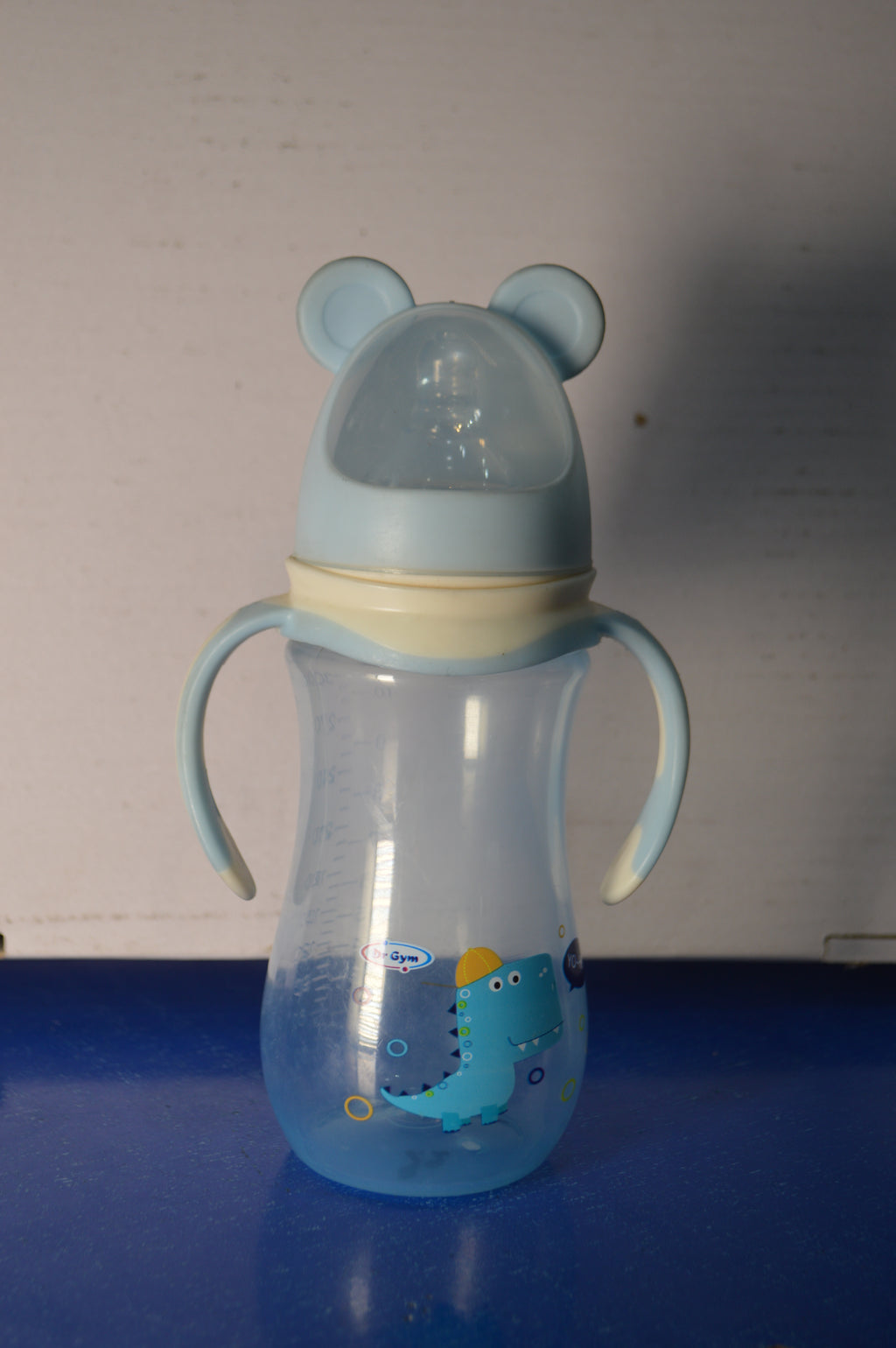Minitree Anti-Colic Baby Feeding Bottle with Easy-Grip Handles (Blue, 300ml)