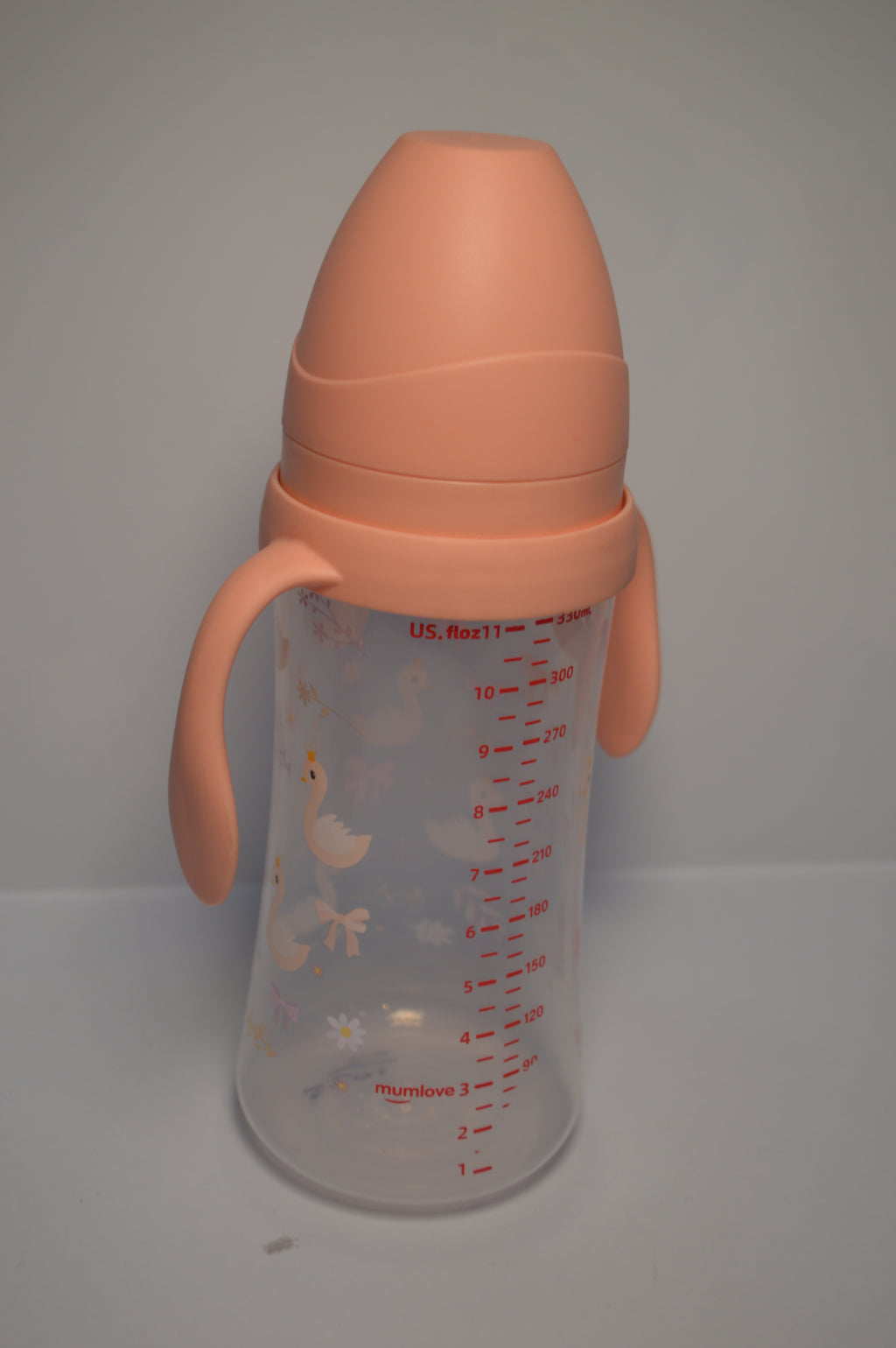 Little Birds Large Capacity Baby Transition Bottle with Easy-Grip Handles (Sage Green, 330ml)