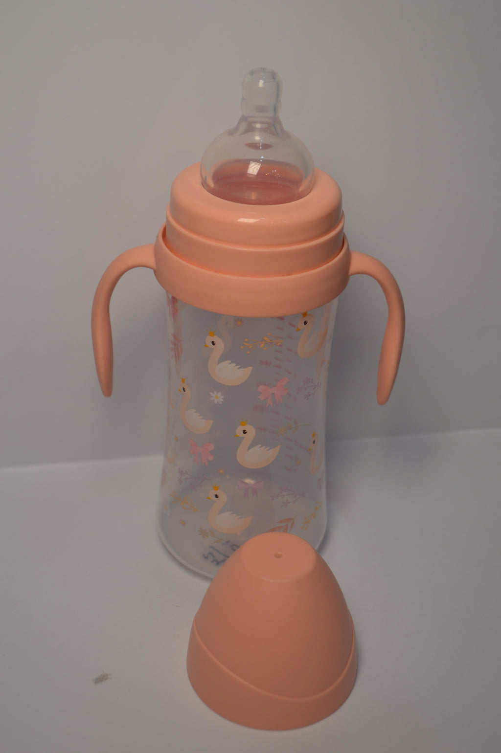 Little Birds Large Capacity Baby Transition Bottle with Easy-Grip Handles (Sage Green, 330ml)