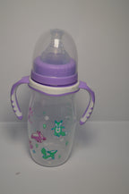 Little Fox Anti-Colic Baby Feeding Bottle with Soft-Touch Trainer Handles (Purple, 300ml)