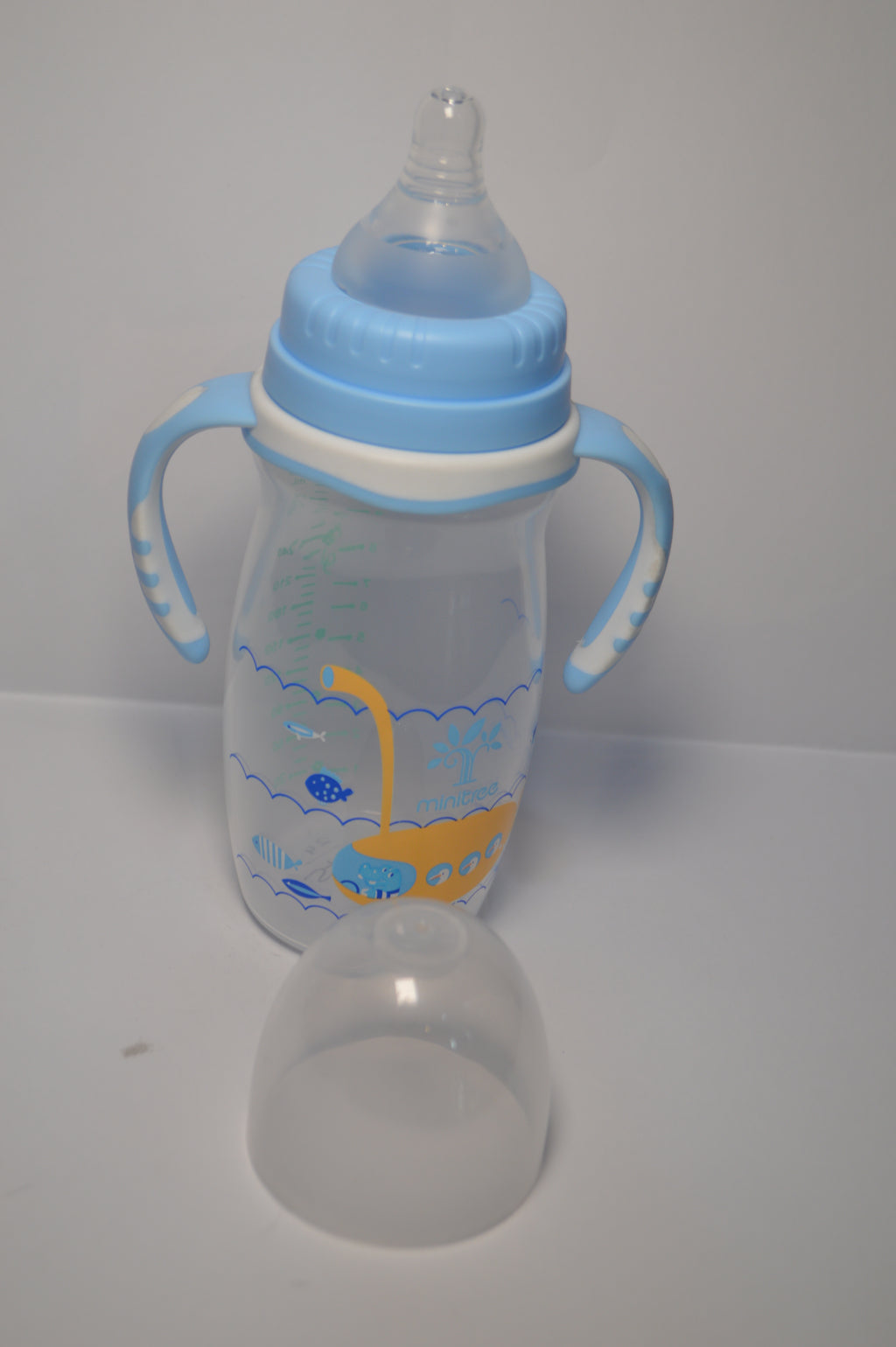Little Fox Anti-Colic Baby Feeding Bottle with Soft-Touch Trainer Handles (Purple, 300ml)