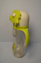 Little Duck Large Capacity Baby Straw Bottle with Crab-Style Flip Cap &amp; Easy-Grip Handles (Lime Green, 300ml)