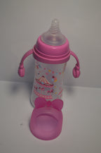 Minnie Bow Large Capacity Baby Transition Bottle with Easy-Grip Handles (Pink, 330ml)