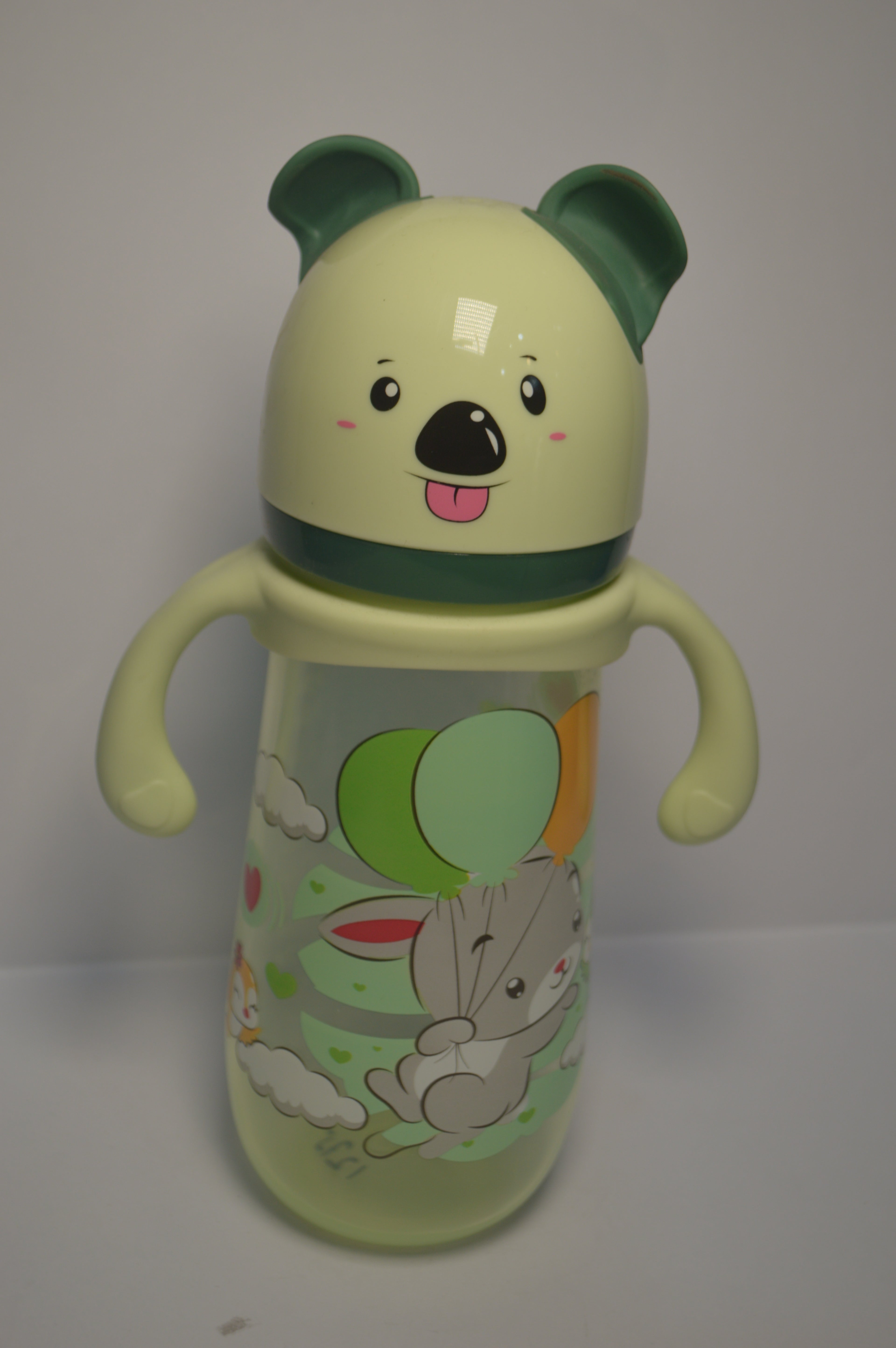 Little Koala Extra-Large Baby Transition Bottle with Easy-Grip Handles (Sage Green, 420ml)