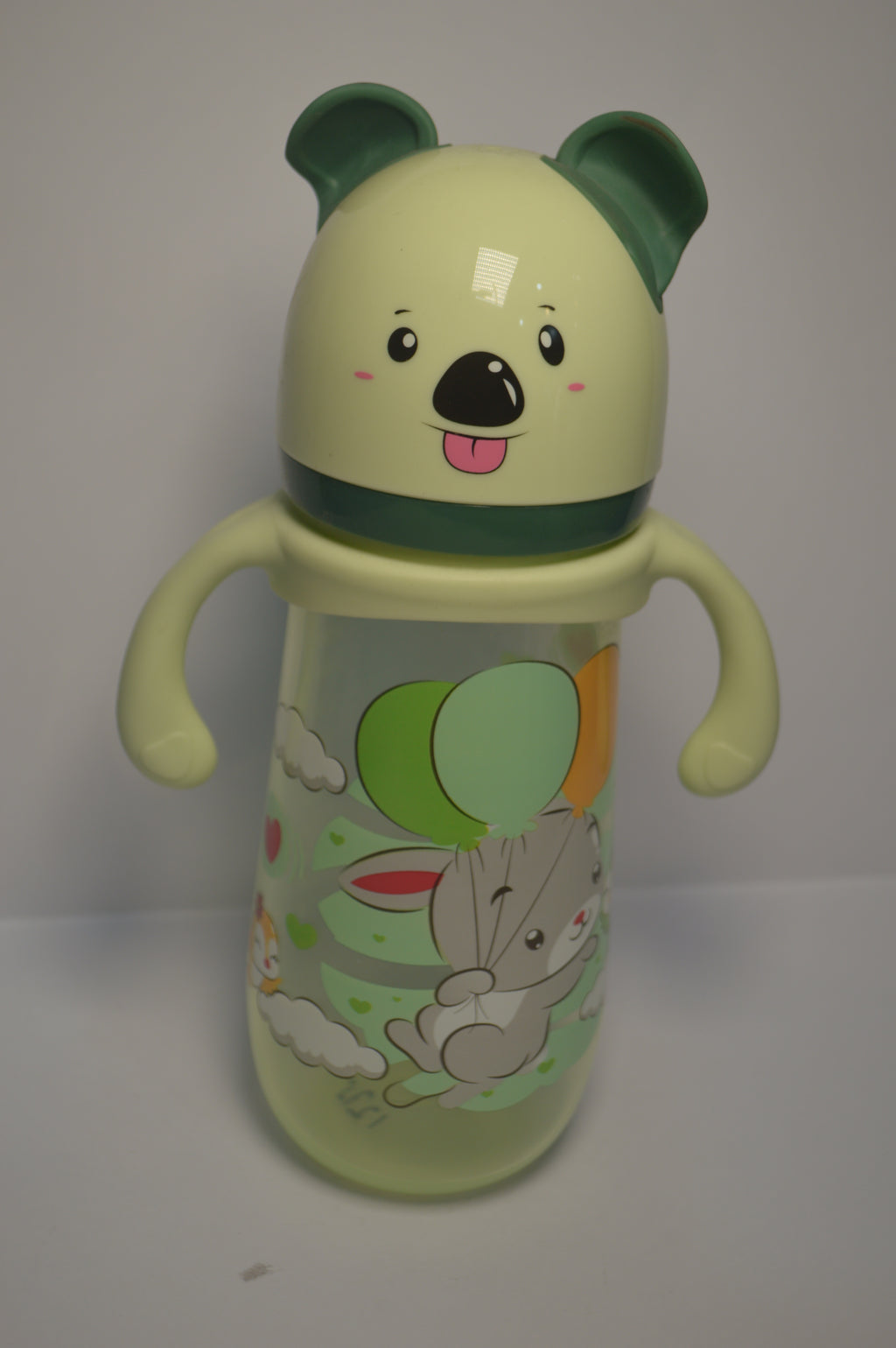 Little Koala Extra-Large Baby Transition Bottle with Easy-Grip Handles (Sage Green, 420ml)