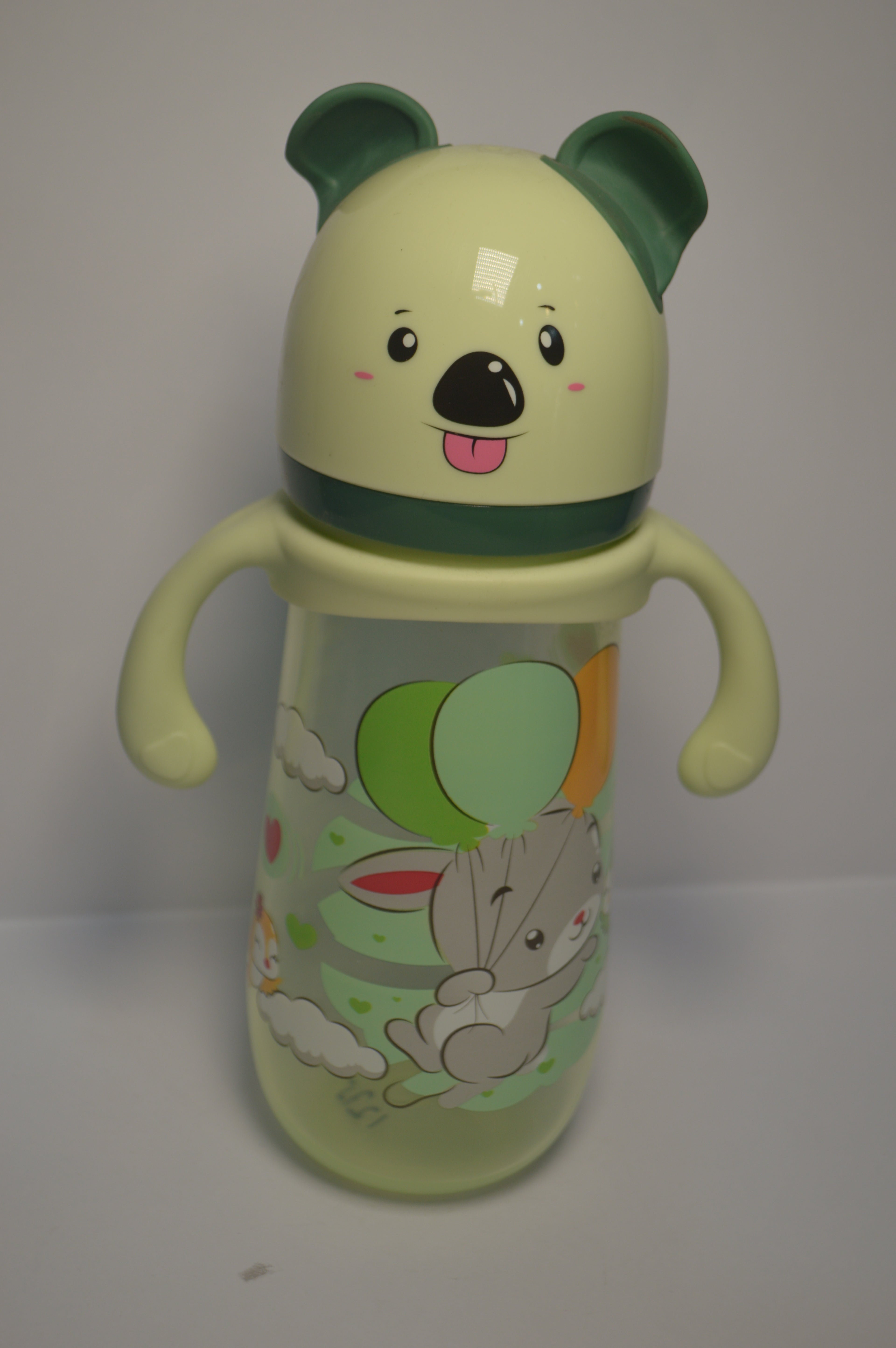 Little Koala Extra-Large Baby Transition Bottle with Easy-Grip Handles (Sage Green, 420ml)