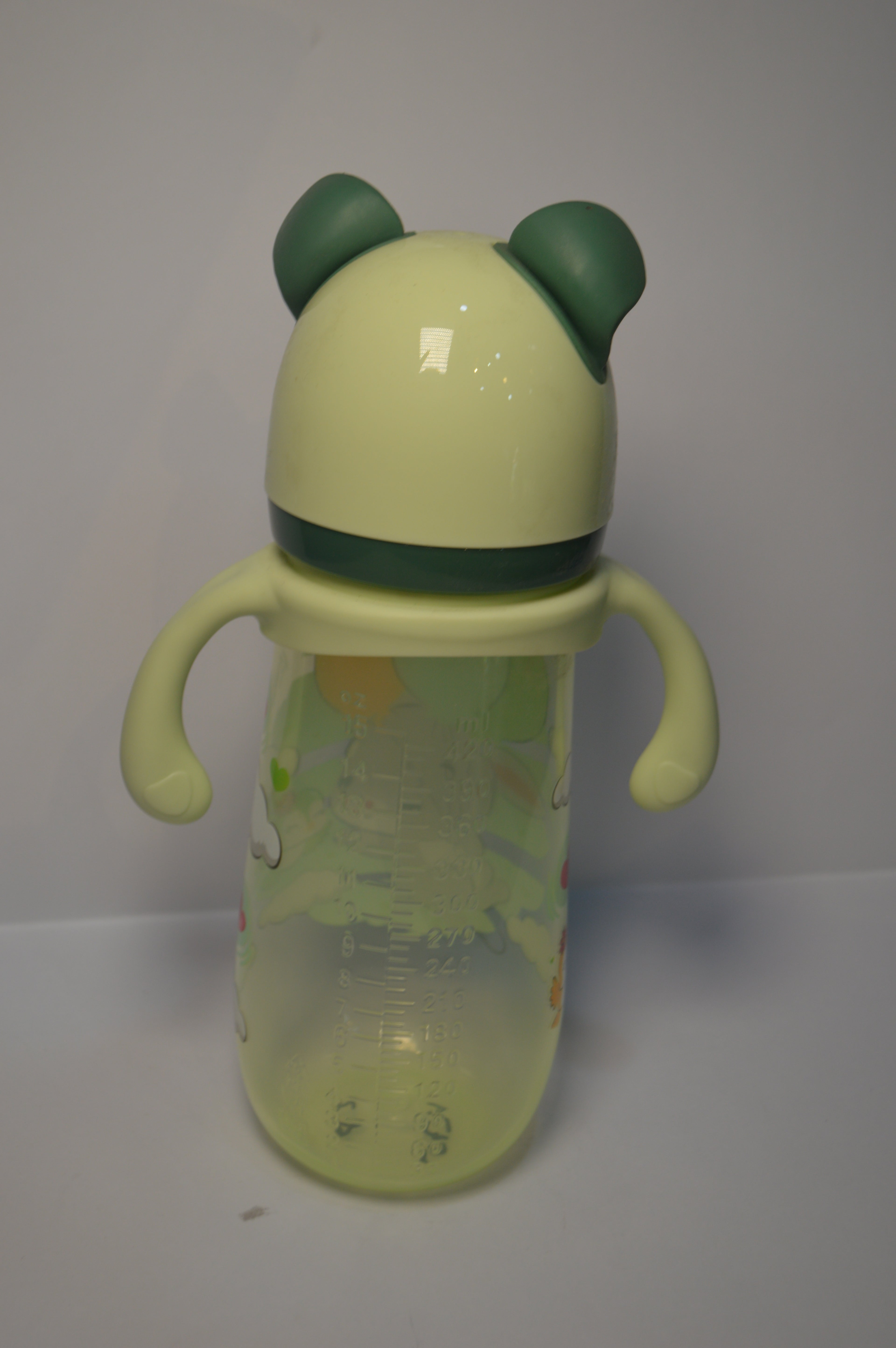 Little Koala Extra-Large Baby Transition Bottle with Easy-Grip Handles (Sage Green, 420ml)