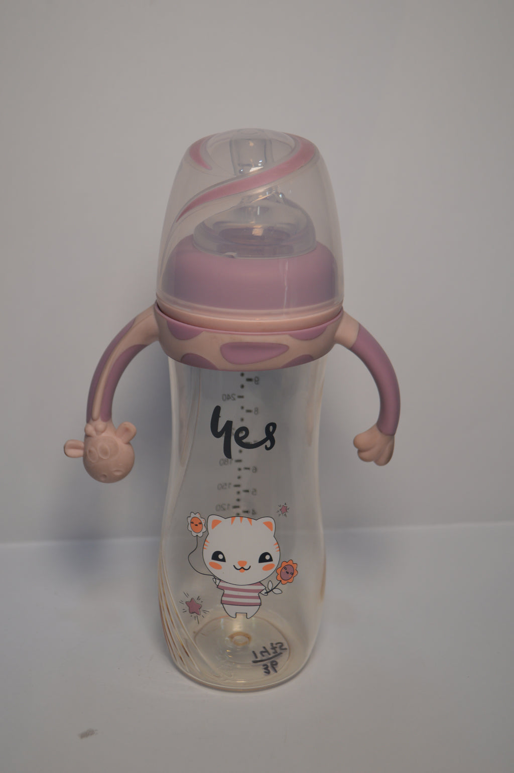 Happy Cat Spill-Proof Toddler Transition Bottle – Easy-Grip Trainer Cup (300ml)