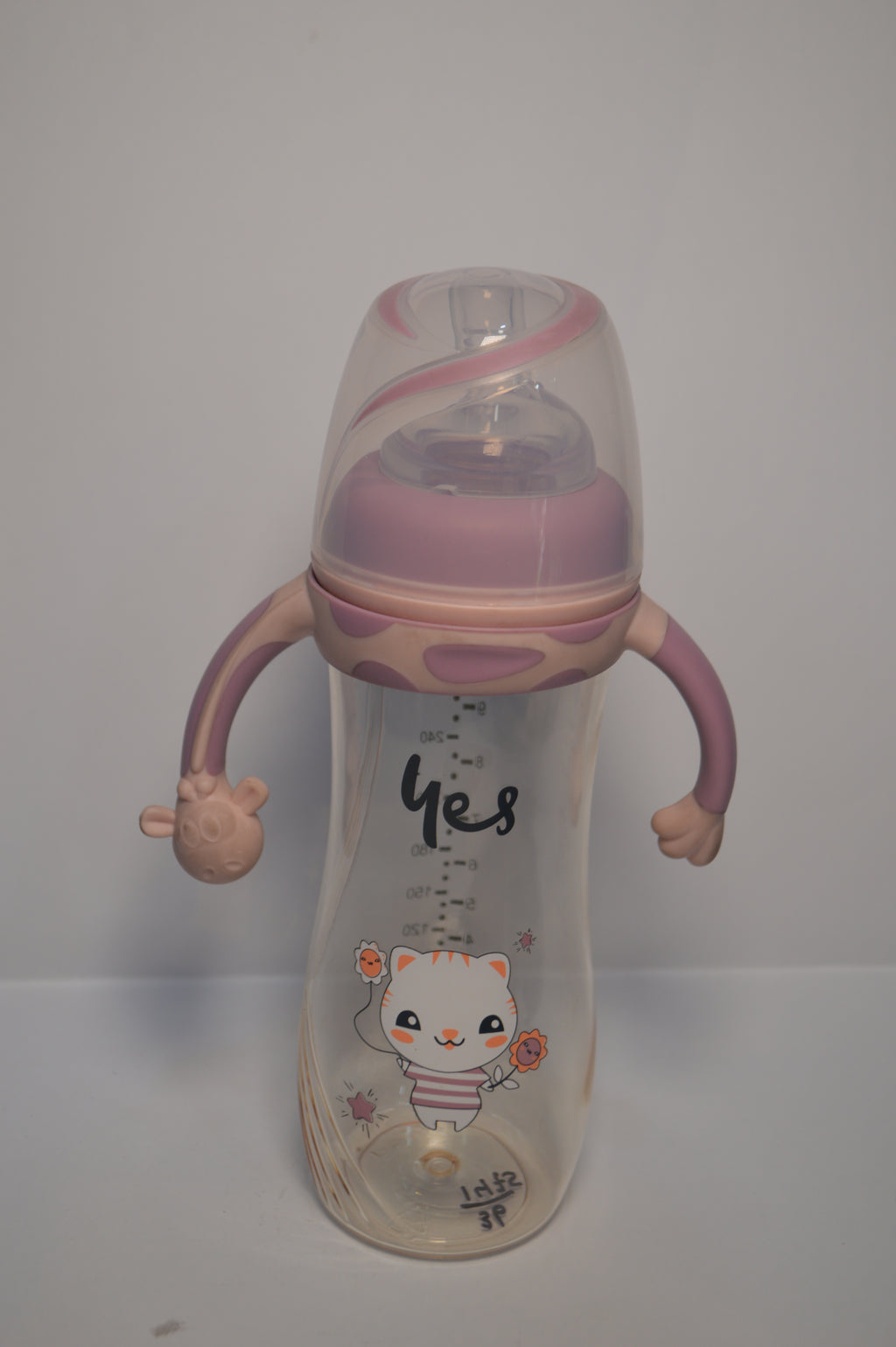 Happy Cat Spill-Proof Toddler Transition Bottle – Easy-Grip Trainer Cup (300ml)