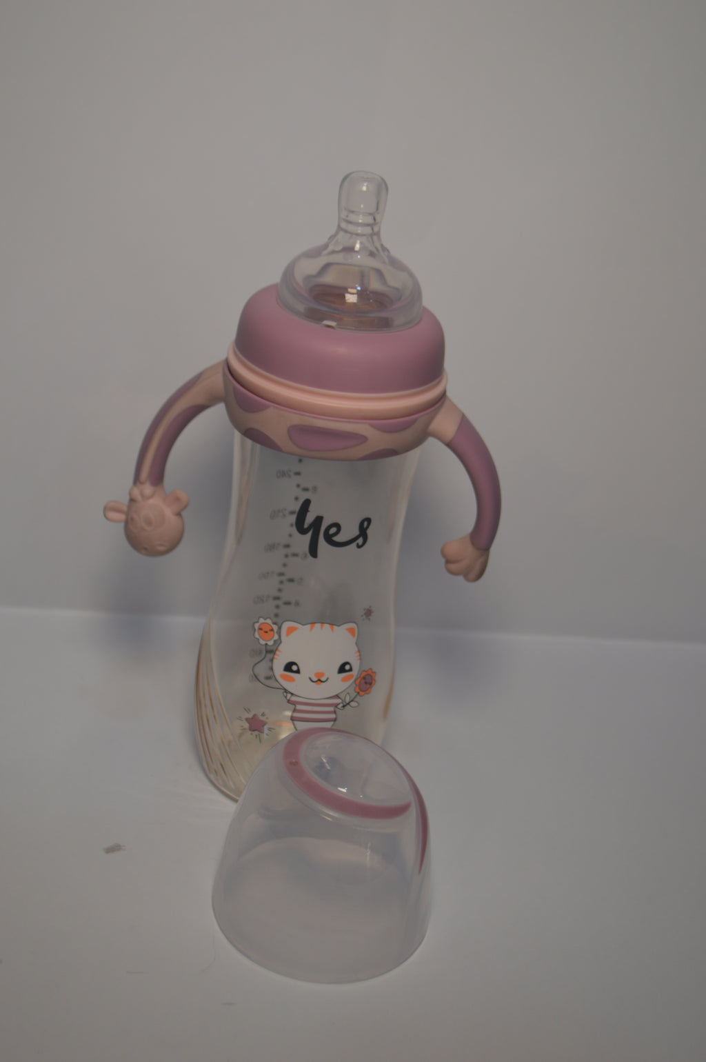 Happy Cat Spill-Proof Toddler Transition Bottle – Easy-Grip Trainer Cup (300ml)