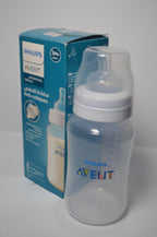 Philips Avent Anti-Colic Baby Bottle – Newborn Starter Feeder (Clear, 125ml / 4oz)