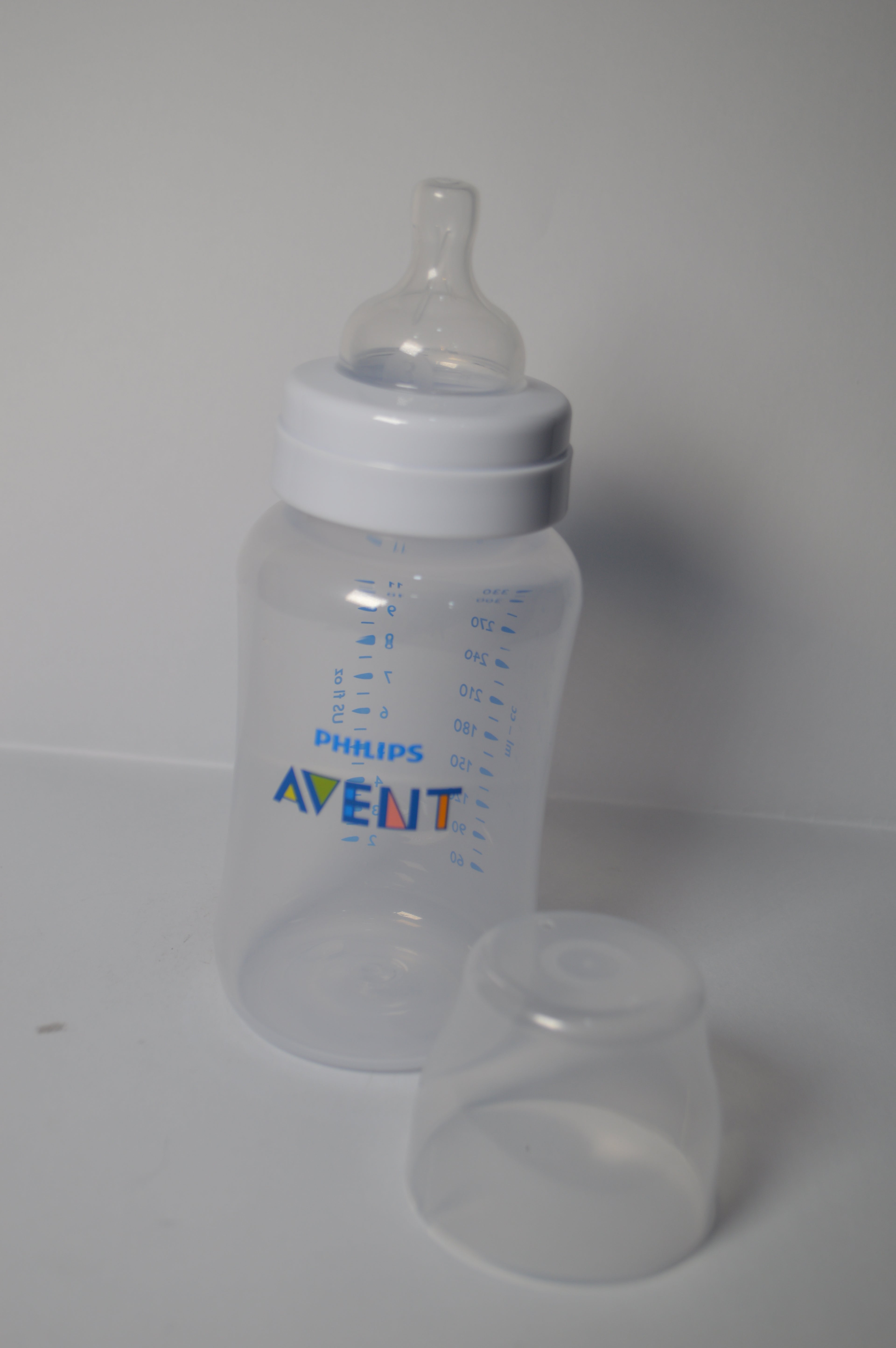 Philips Avent Anti-Colic Baby Bottle – Newborn Starter Feeder (Clear, 125ml / 4oz)