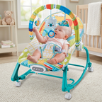 Noor Sons Newborn to Toddler Rocker – Convertible Baby Bouncer &amp; Soothing Infant Seat with Wheels (Model 6920)