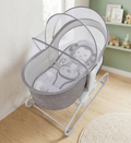 Mastela 4-in-1 Deluxe Multi-Functional Bassinet &amp; Infant Swing – Convertible Baby Cradle, Bouncer, and Bedside Sleeper