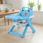 Deluxe Portable Travel High Chair – Ultra-Compact Folding Baby Booster Seat with Detachable Feeding Tray