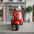 Vintage-Style Kids’ Electric Ride-On Trike Scooter