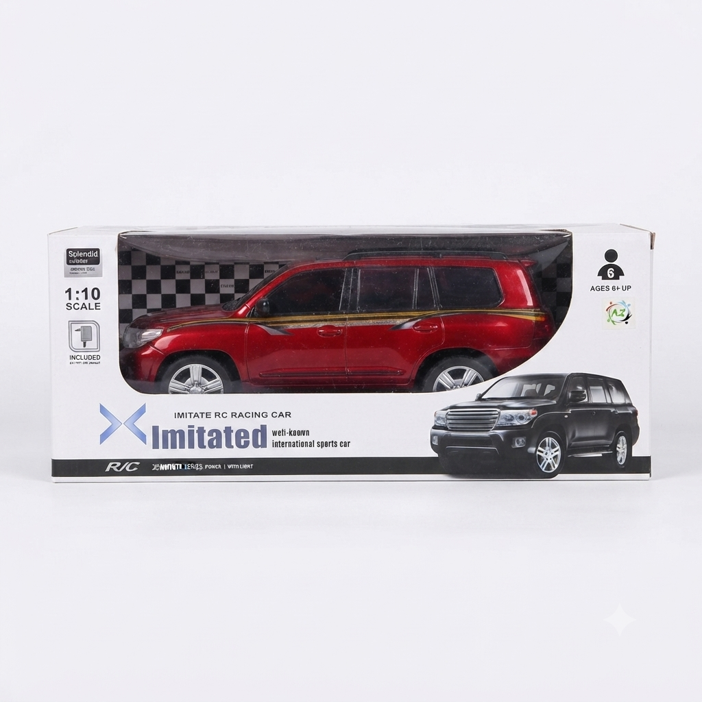 1:10 Scale Remote Control Racing SUV Toy Car with Charger (Ages 6+) – Metallic Red