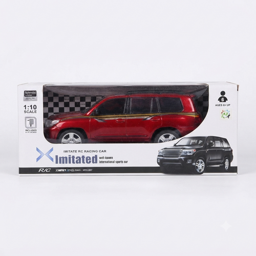 1:10 Scale Remote Control Racing SUV Toy Car with Charger (Ages 6+) – Metallic Red