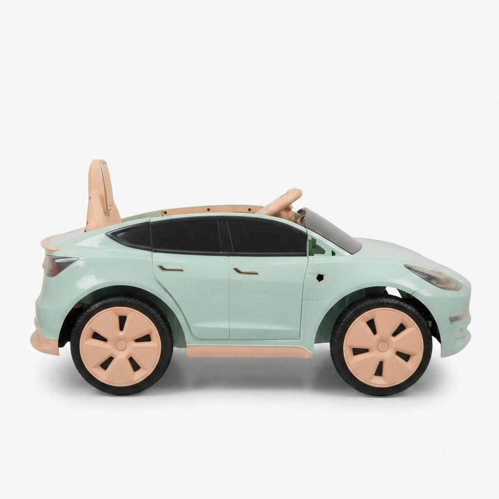 Premium Kids' Electric Ride-On Car – Sleek Mint Green Luxury Edition