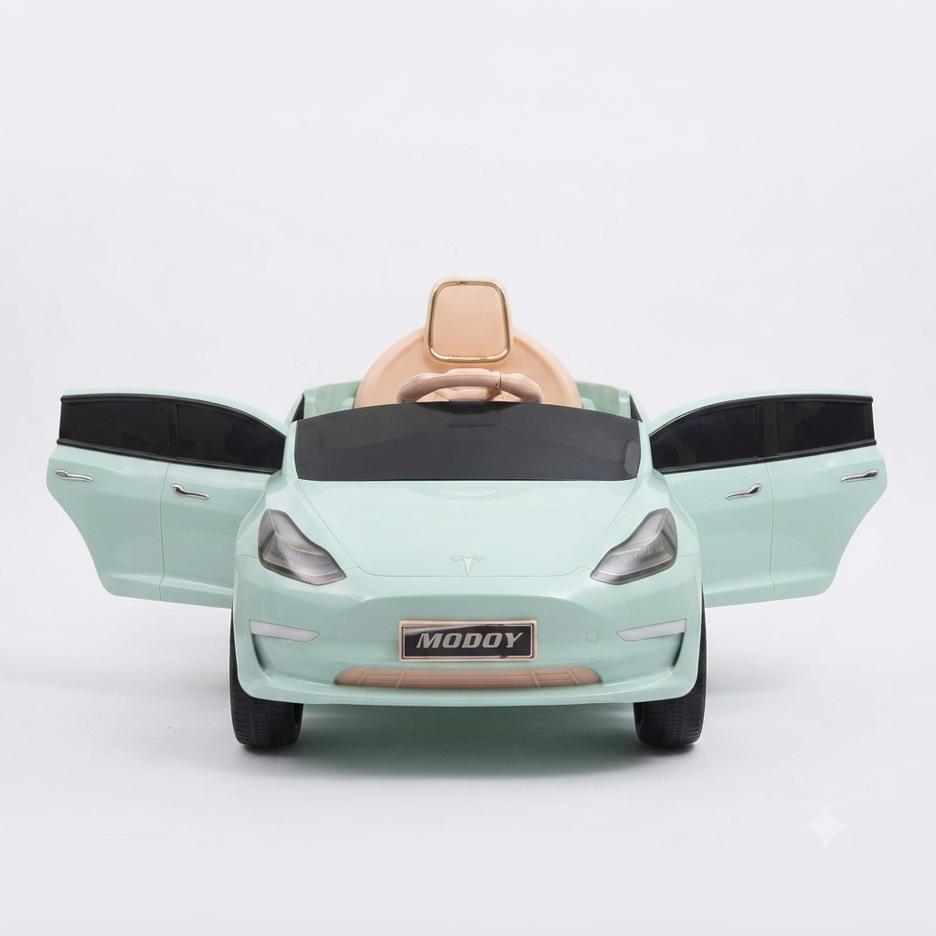 Premium Kids' Electric Ride-On Car – Sleek Mint Green Luxury Edition