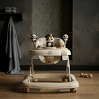 AZ Baby Panda Playtime 2-in-1 Baby Walker &amp; Interactive Activity Center (Cream White)