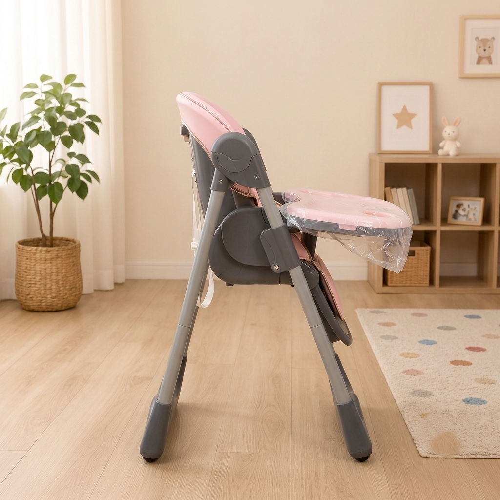 SweetPea Deluxe Cushioned Baby High Chair - Blush Pink