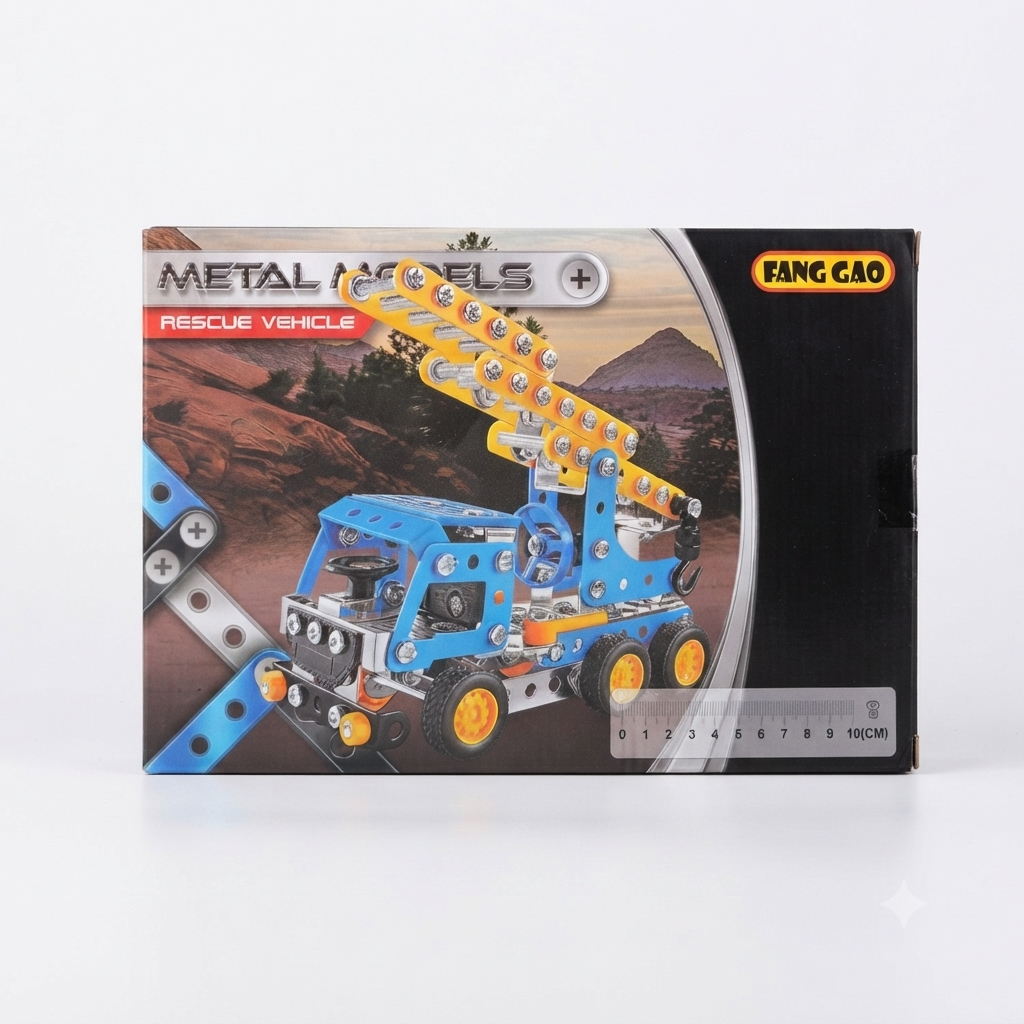 STEM Metal Models Rescue Vehicle Building Kit – 206-Piece DIY Engineering Toy with Real Tools