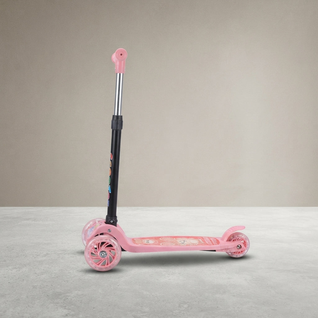 Kids 3-Wheel LED Scooter – Adjustable Height, Foldable, Light-Up Wheels