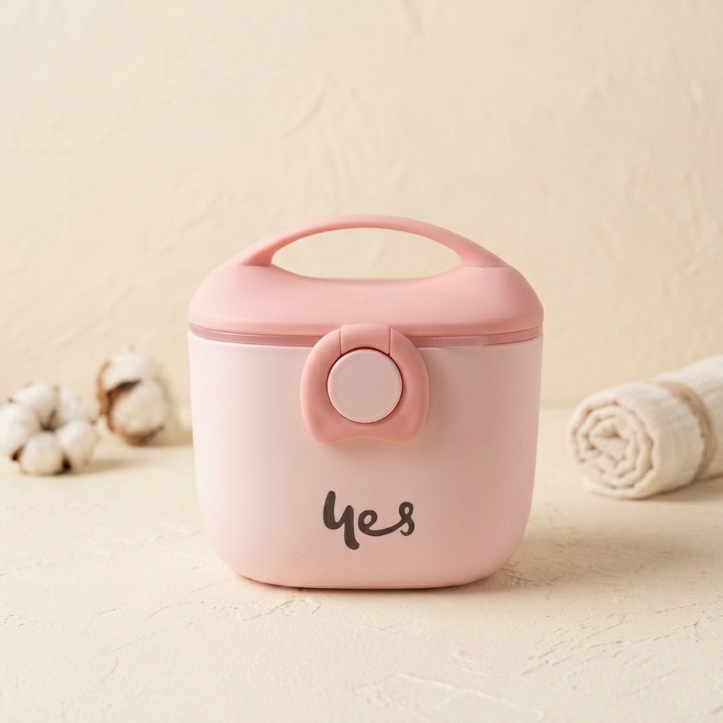Compact Toddler Snack Box – Portable Airtight Formula Case with Comfort Grip Handle