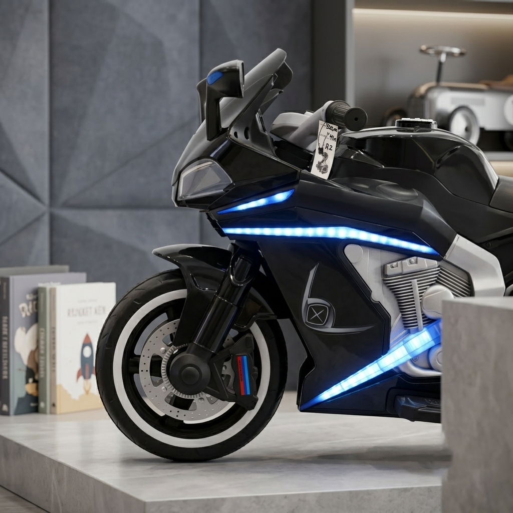 HyperGlow GT-RS Kids Electric Ride-On Motorcycle – Premium 12V Toddler Motorbike with LED Lights