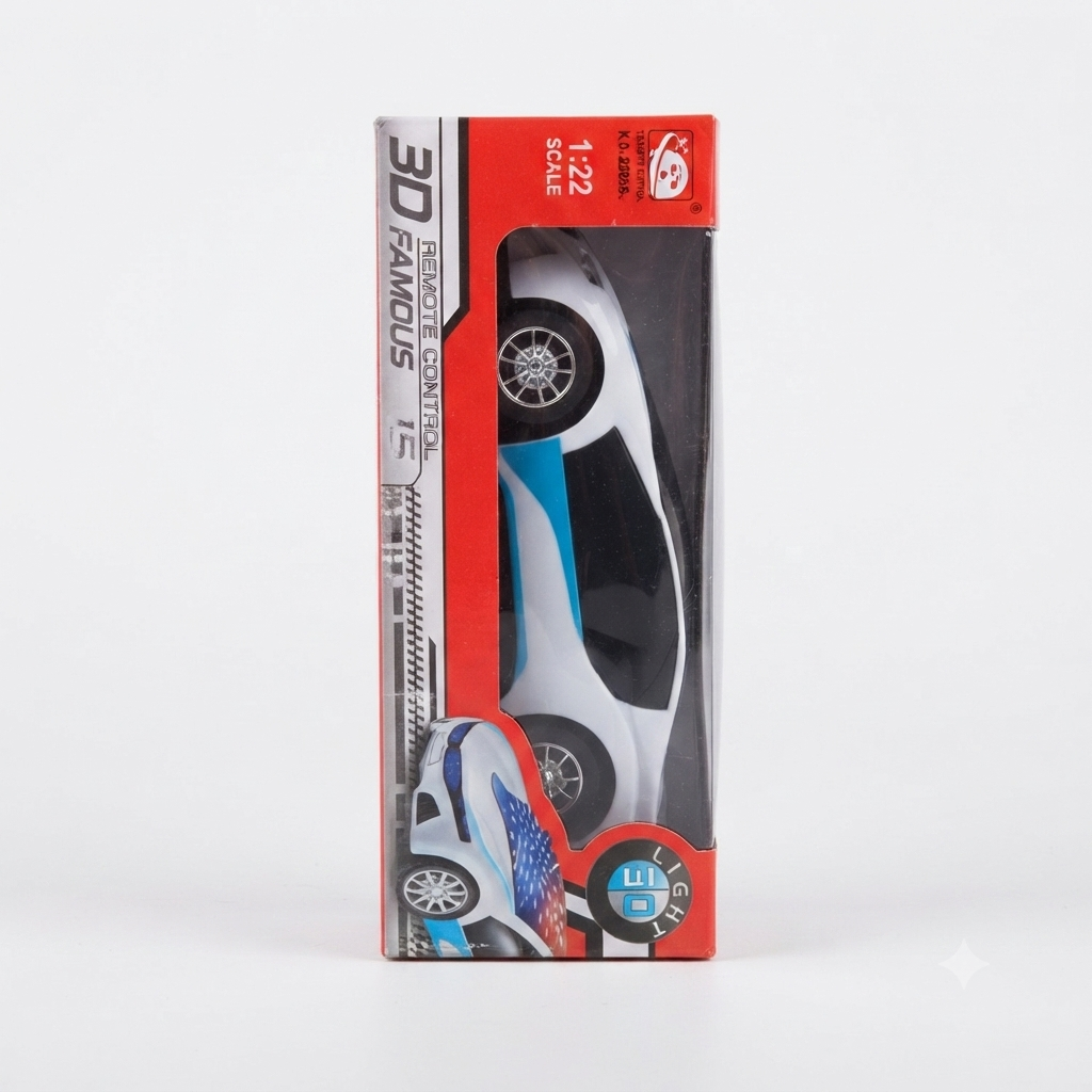 3D Famous Car Remote Control Sports Car with 3D Lights (Ages 3+)