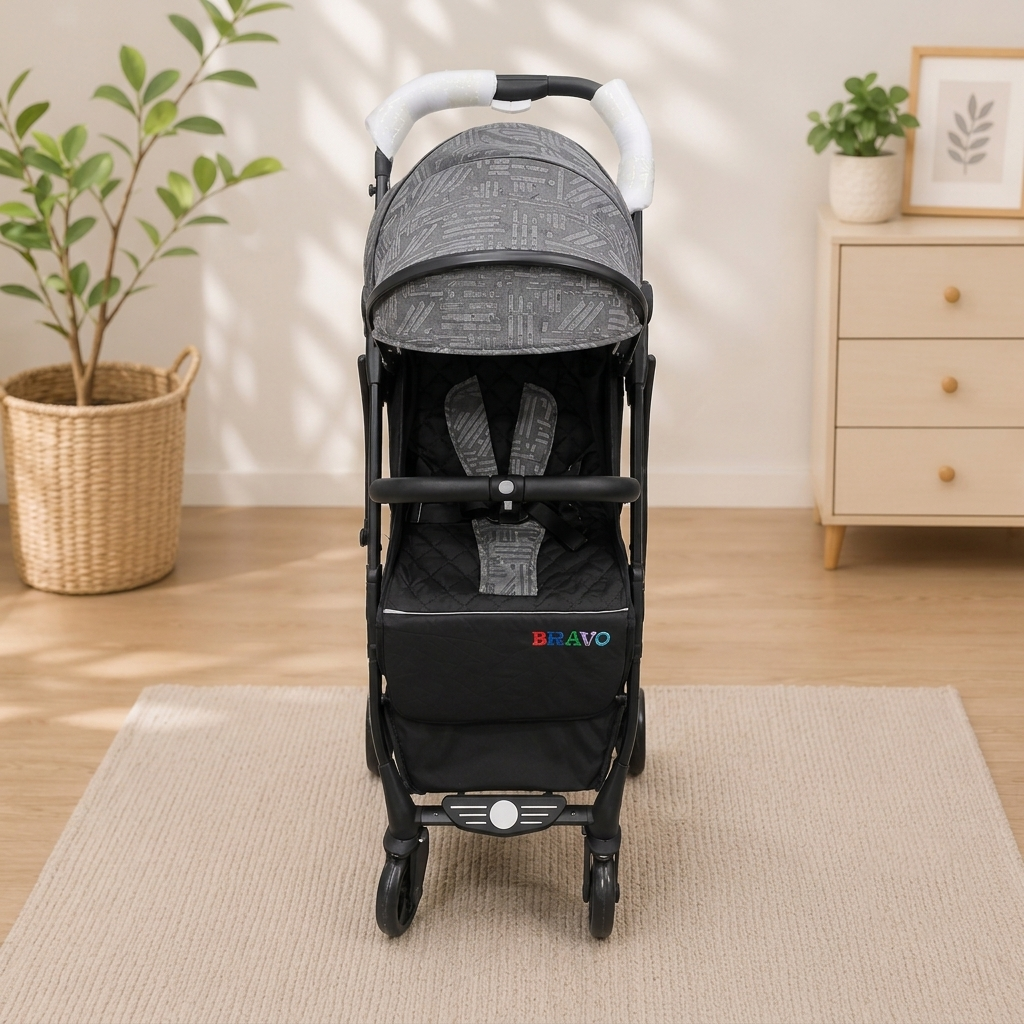 Bravo Urban Adventure Stroller: Compact Travel System with Padded Comfort & Sun Protection