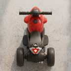 AeroRide 3-Wheel Kids Tricycle – Toddler Ride-On Toy Motorcycle Airplane Hybrid (Red)