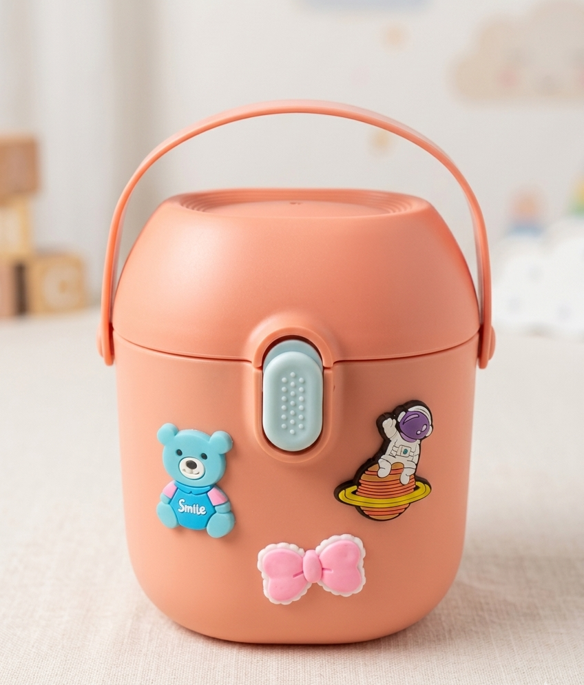 Cosmo-Bear Portable Kids Snack Box – Leakproof Baby Formula Case with Swivel Handle