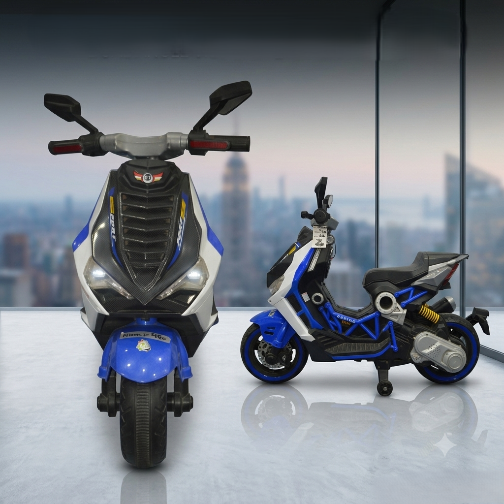 High-Octane Kids’ Electric Ride-On Racing Scooter