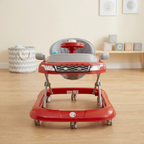 AZ Baby Supercar 2-in-1 Racer Walker &amp; Interactive Steering Play Center (Sporty Red &amp; Slate Gray)