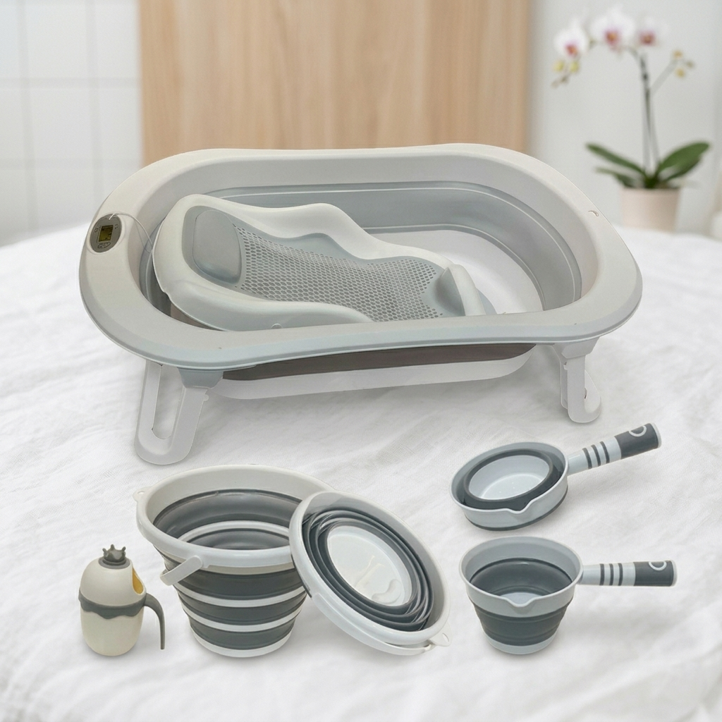 Premium Choice: Nest &amp; Nurture Smart Collapsible Infant Bath Suite