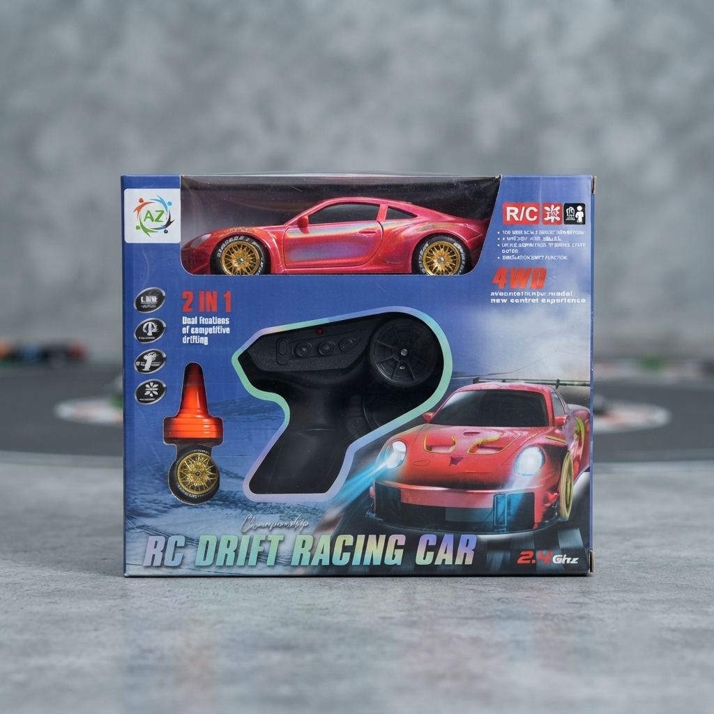 2-in-1 4WD RC Drift Racing Car with 2.4GHz Controller