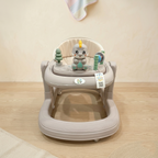 AZ Baby Dinosaur Pals 2-in-1 Baby Walker &amp; Interactive Activity Center (Soft Taupe)